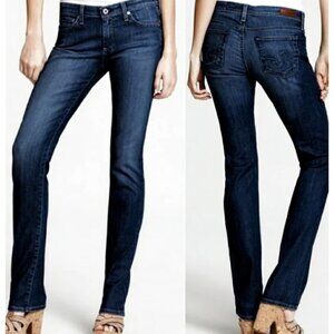 Women's Straight Leg Jeans - Dark Blue